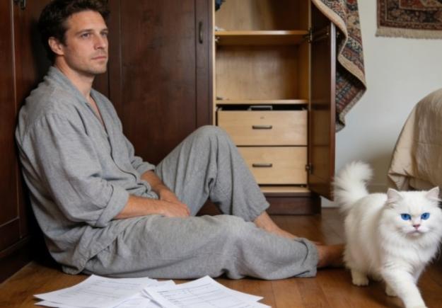 I was feeding my neighbor's cat when I found my medical records in her closet.