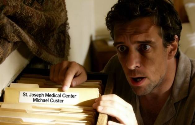 I was feeding my neighbor's cat when I found my medical records in her closet. I was feeding my neighbor's cat when I found my medical records in her closet.